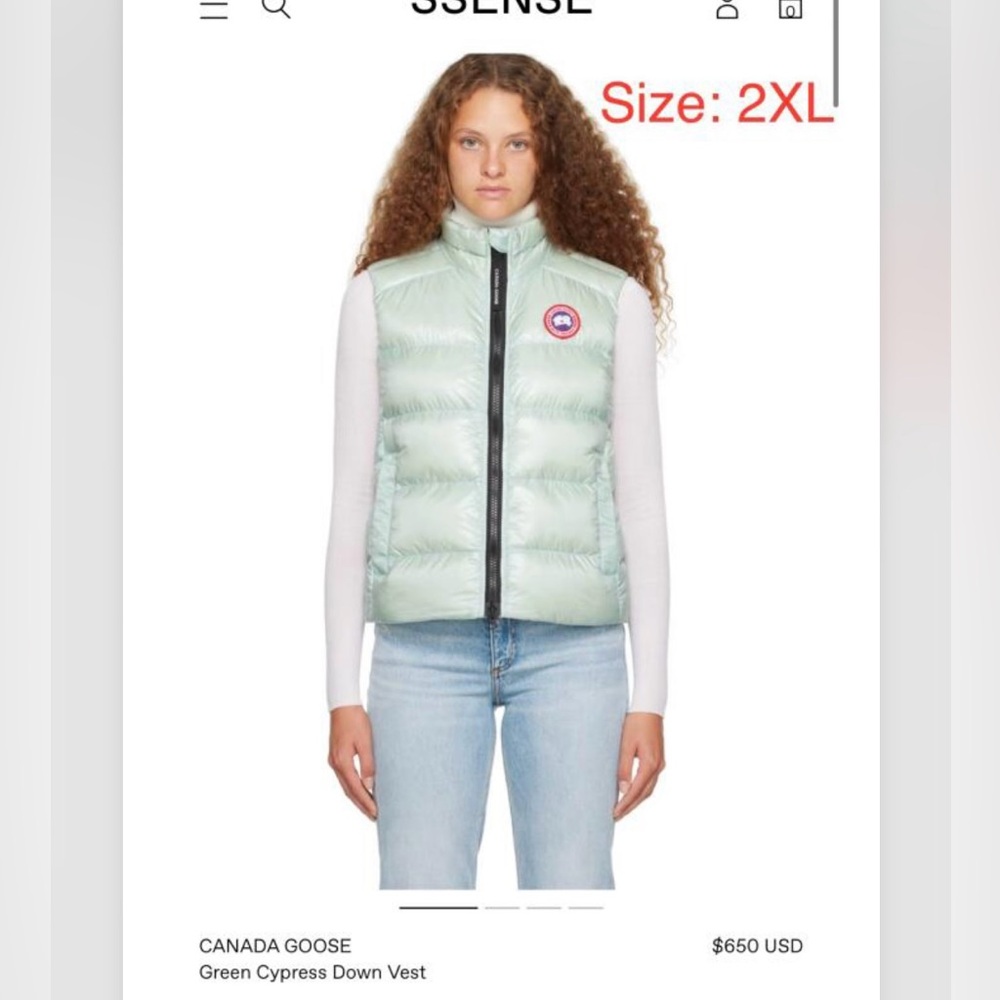 Canada Goode Green Cypress Down Vest